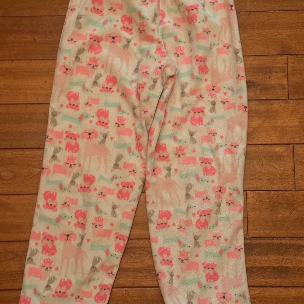 simple joys by carters Size 8 Girls Warm Cozy‎ Puppy Pajama Pants. - Picture 3 of 4